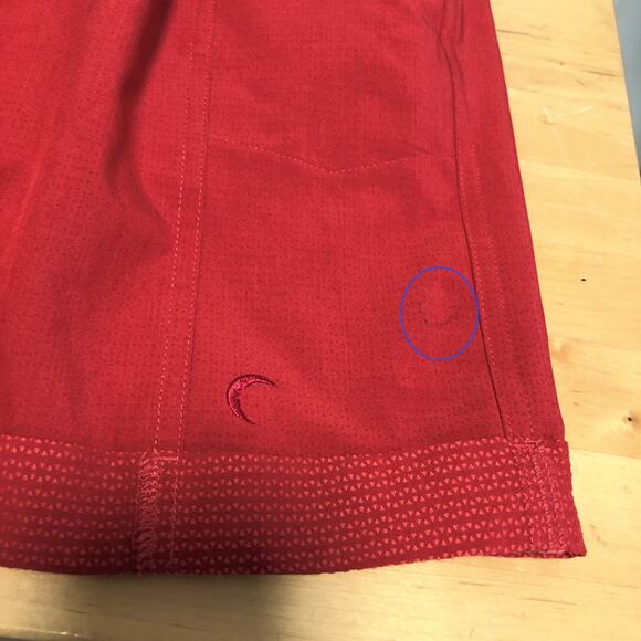 Zyia Active Shorts Size XL Red Not Just a Trail Short Long Belted EUC - Picture 8 of 8